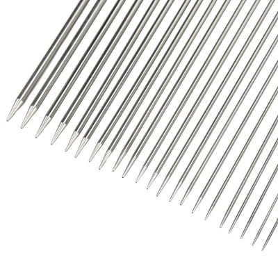 Single Pointed Knitting Needles Set Lightweight 14in Length Stainless - image 1 of 4