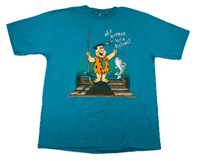Camiseta de Pesca The Flintstones Hanna-Barbera Fred De Colección 1994 Totalmente Nueva Foto 1 de 4