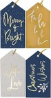 20 luxuriöse WeihnachtsGeschenkanhänger, Marineblau und Gold