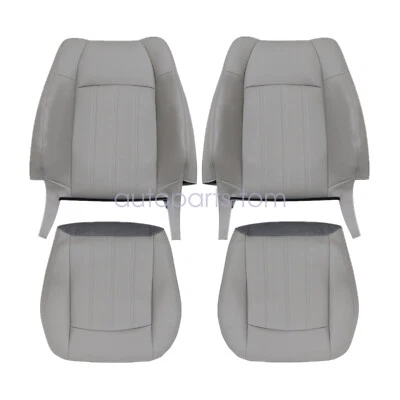 4PCS For 2008 Chrysler 300C Both Side Bottom & Top Leather Seat Cover Gray — 第 1/4 张图片