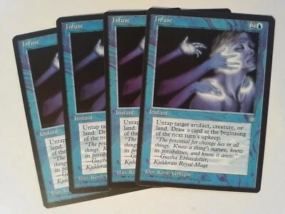 4x Infuse	 Ice Age - Magic the Gathering MTG - Blue - Image 1 of 2