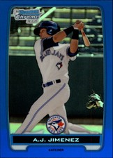 2012 Bowman Chrome Prospects Blue Refractors #BCP5 A.J. Jimenez/250