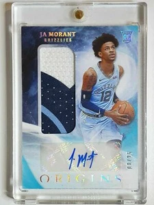 2019 Origins Ja Morant Rookie Patch Auto (RPA) BLUE /25 PRIME - Rare Gem - Picture 1 of 5