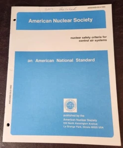 American Nuclear Society, Nuclear Safety Criteria, ANSI/ANS-59.3-1992, PB/VG- - Picture 1 of 9