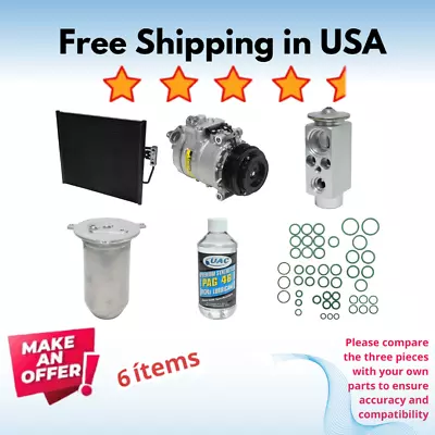 Compressor, Condenser & Valve A/C Fit BMW 528i 1998 - Image 1 of 4