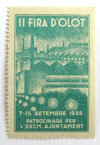Poster Stamp Cinderella Fira D'Olot Olot Fair Catalonia Spain 1935 - Picture 1 of 4