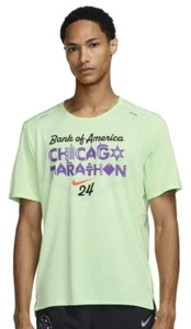 Nike Sportswear Men's Rise 365 2024 Chicago Marathon Short Sleeve Shirt FV6329 - Picture 1 of 5