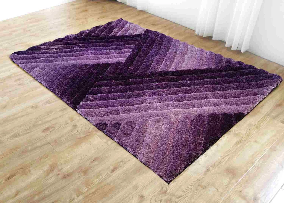 ZINATEX 3D SHAGGY Modern Contemporary Abstract Living Room Rug Design 396
