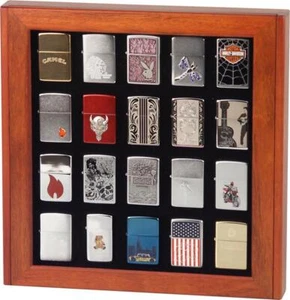 Feuerzeug-Sammlervitrine für 20 Zippo Feuerzeuge Rosenholz - Vitrine ungefüllt - Bild 1 von 2