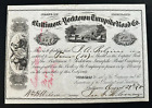 1878 BALTIMORE & YORKTOWN TURNPIKE ROAD CO. Stock Certificate Rare Maryland