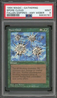 1994 Magic the Gathering MTG Fallen Empires Spore Cloud (Amy Weber) PSA 9 Mint - Image 1 of 2