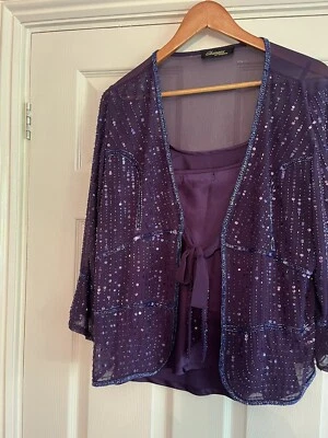 CHANGES by TOGETHER (16) Beaded Shrug & Camisole /Weddings/Cruise/Dinner-Dance - Image 1 of 4