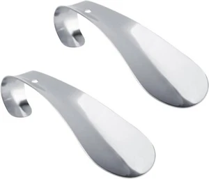 2x Metal Shoe Horn, ShoeHorn for Seniors Men Women and Kids - Portable 5.9" - Picture 1 of 6
