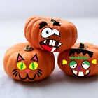 4pcs/set Pumpkin Expressions Sticker Removable Stickers Party Decor Small