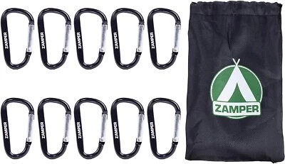 Karabinerhaken Karabiner Carabinerhaken Carabiner Aluminium Set 10STK Zamper