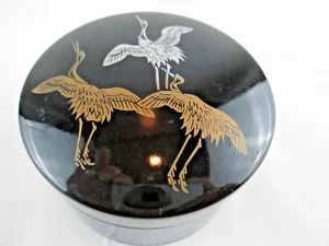JAPAN AIRLINES MID CENTURY LACQUER BOX OF 6 COASTERS CRAINS - Picture 1 of 6
