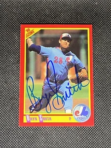 Bryn Smith Montreal Expos 1990 Score Signed Auto Card #419 ~ COA - Picture 1 of 3