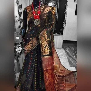 Handloom Pure Dhakai Jamdani Saree  for Women | Indian Saree Executive Saree - Picture 1 of 3