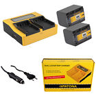 2x Batteria Patona + caricabatteria rapido DUAL LCD per Sony HDR-PJ260