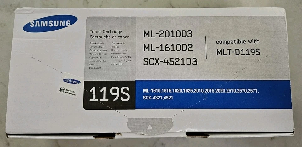 Samsung 119S MLT-D119S ML-2010D3 ML-1610D2 SCX-4521D3 卡式胶筒 碳粉 黑色 — 第 1/2 张图片