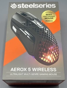Souris de jeu ultralégère sans fil SteelSeries Aerox 5 (neuve scellée) - Noir - Photo 1/3
