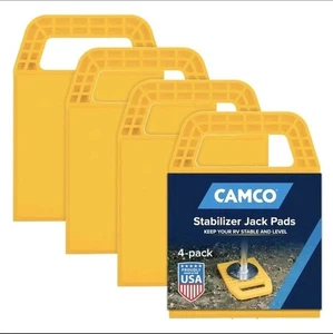 4 Pack Camper RV Stabilizing Jack Pads for RV Storage Organization - Picture 1 of 5