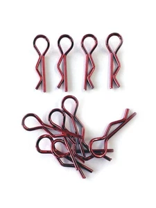 HSPX056 H-Speed Clip Carrozzeria Piegate per 1:8 Buggy (10pc) ROSSO - Foto 1 di 1