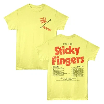 Camiseta para hombre Rolling Stones Sticky Fingers Track List Foto 1 de 3