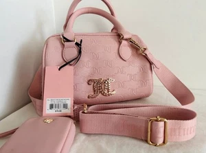 NWT JUICY COUTURE ALL ABOUT THAT BLING SATCHEL CROSSBODY BAG W POUCH PINK - Picture 1 of 10