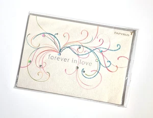 Papyrus Wedding Card- Forever In Love- Glitter And Jeweled- New In Cellophane - Picture 1 of 4