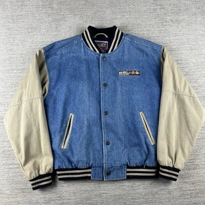 Chaqueta Letterman Denim Planet Mars M&M De Colección Para Mujer Talla M Doble Cara Años 90 Foto 1 de 4