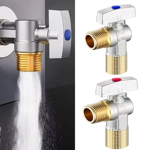 Válvulas de parada de agua de flujo grande G1/2" para grifo de inodoro calentador de agua a gas - Imagen 1 de 14