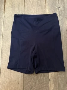 NWOT Athlio dark blue high waisted yoga compression biker shorts size S - Picture 1 of 4