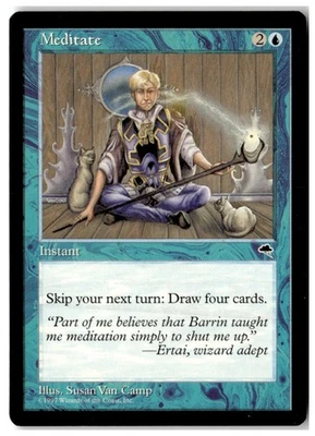 MTG Meditate - Tempest Heavily Played English - Image 1 of 2