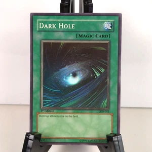 Yugioh Dark Hole LOB-052 1st Edition Holo Super Rare - Never Played NM - Picture 1 of 5