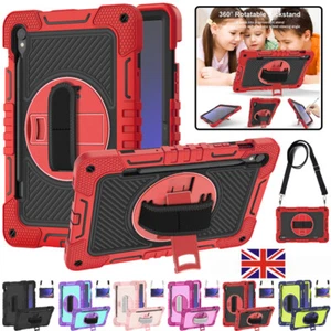 For Samsung Galaxy Tab S9 S10 FE 10.9 Case Shockproof Rotating Stand Strap Cover - Picture 1 of 69