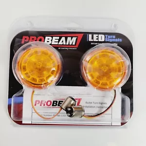 Custom Dynamics ProBEAM LED Amber Turn Signal Inserts Bullet 2020-1676 Harley - Picture 1 of 6