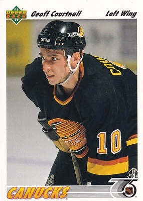 1991-92 Upper Deck #467 Geoff Courtnall Vancouver + (Yes 4 Free Mystery Cards) - Image 1 of 2
