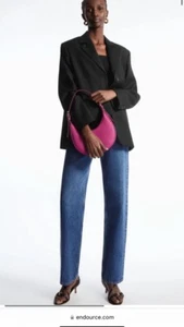 COS Authentic Mini Leather Crescent Bag Pink BNWOT - Picture 1 of 22