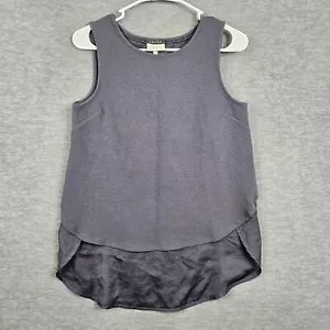 Anthropologie Deletta Women's Gray Sleeveless Low-high Top Size S NEW - Picture 1 of 7