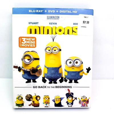 Minions Go Back To The Beginning Animated Childrens Blu-Ray + DVD Movie Foto 1 de 3
