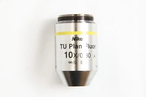Lente objetivo microscopio Nikon TU Plan Fluor 10x / 0,30 A ∞/0 EPI OFN25 WD17,5 - Imagen 1 de 9