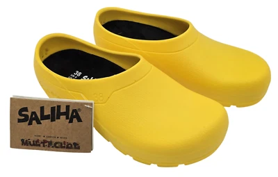 Gartenschuhe Hausschuhe Gartenschlappen gelb Multi Clog Schuhe Slipper Gr. 38 - Bild 1 von 4