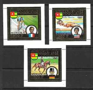 TOGO Sc C194A-C NH 3 HOJAS DE RECUERDO LÁMINA DE ORO de 1973 - OLIMPIADAS. Sc$375 - Imagen 1 de 1