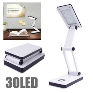 Lámpara de escritorio plegable 30 LED control táctil junto a la cama USB mesa de estudio luz de lectura - Imagen 1 de 9