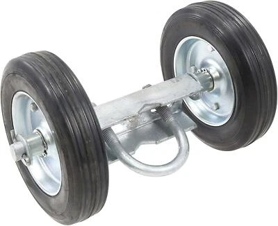PLUM_FITTINGS Chain Link Double Wheel Carrier w/ 6" Solid Rubber Wheels for Sliding Gates
