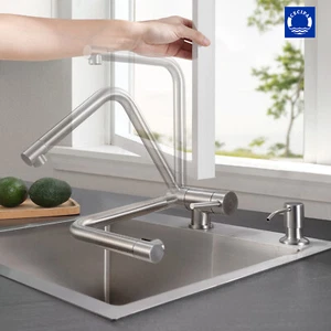 Vorfenster Küchenarmatur Wasserhahn 360° Falten Drehbar Küche Spültischarmatur - Bild 1 von 15