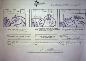 Something Else 2003 Serie de TV COLIN WHITE Producción Storyboard Lápiz KIKA #WC - Imagen 1 de 2