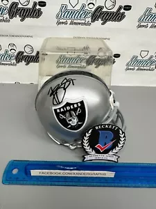 TIM BROWN HOF RAIDERS SIGNED AUTOGRAPHED MINI FOOTBALL HELMET BECKETT BAS COA - Picture 1 of 9
