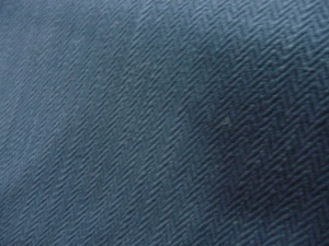 Herringbone Slipcover FABRIC 54" wide Upholstery NAVY BLUE  - Picture 1 of 2